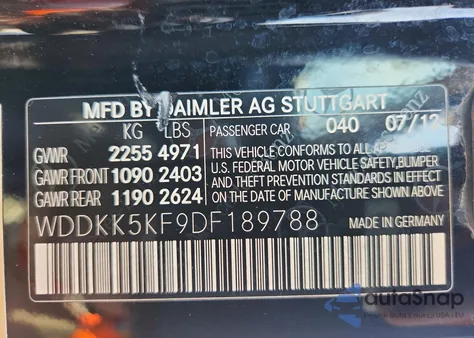 2013 Mercedes Benz E 350 z USA, uszkodzony, nr VIN WDDKK5KF9DF189788